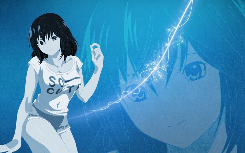 anime girl with glowing energy