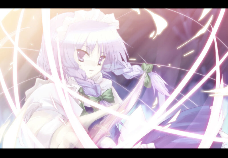 anime girl with glowing energy