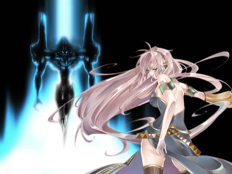 anime girl with glowing entity