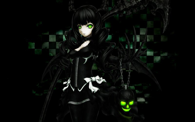 anime girl with glowing eyes