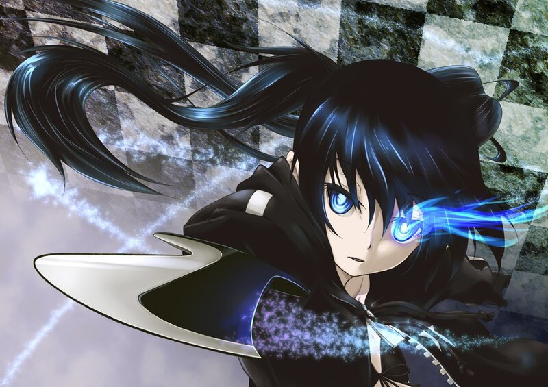 anime girl with glowing eyes