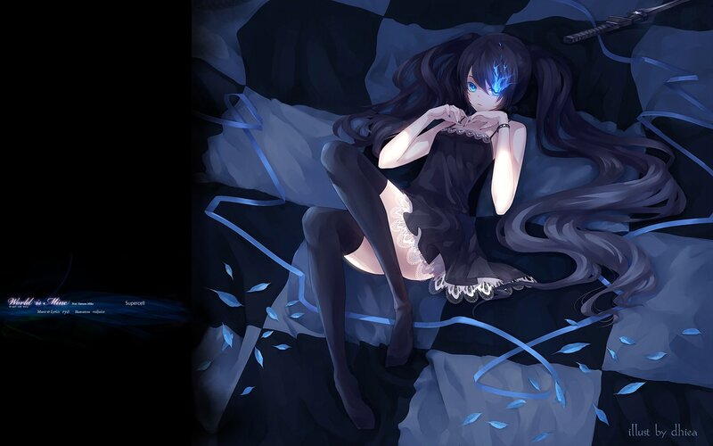 anime girl with glowing eyes