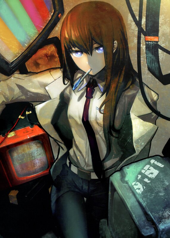anime girl with glowing eyes
