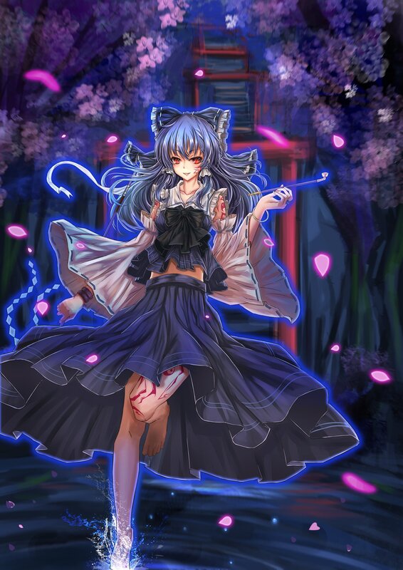Anime girl with glowing eyes