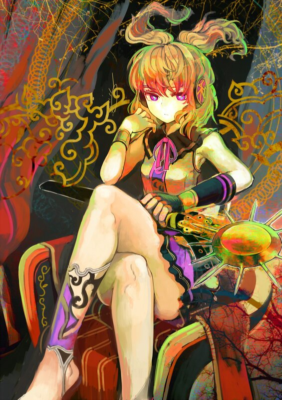 Anime girl with glowing eyes
