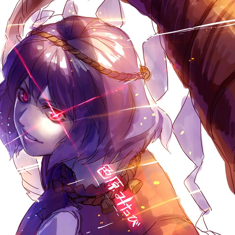 anime girl with glowing eyes