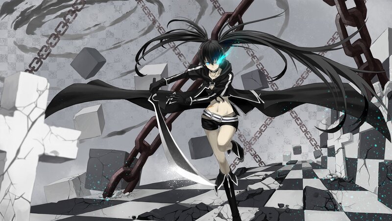 anime girl with glowing eyes