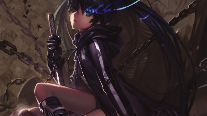 Anime girl with glowing eyes