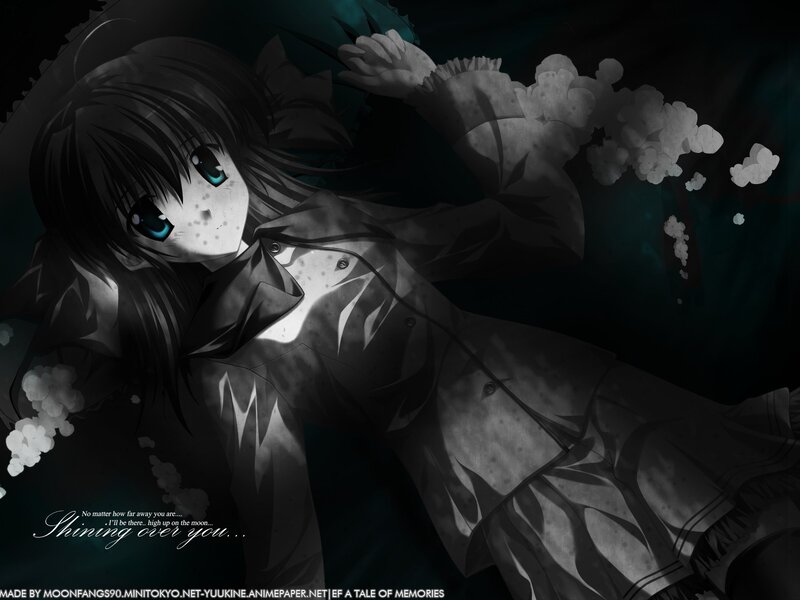 Anime girl with glowing eyes