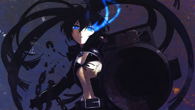 anime girl with glowing eyes