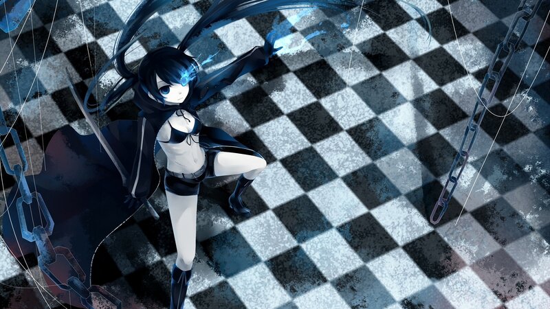 anime girl with glowing eyes