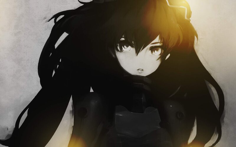 anime girl with glowing eyes