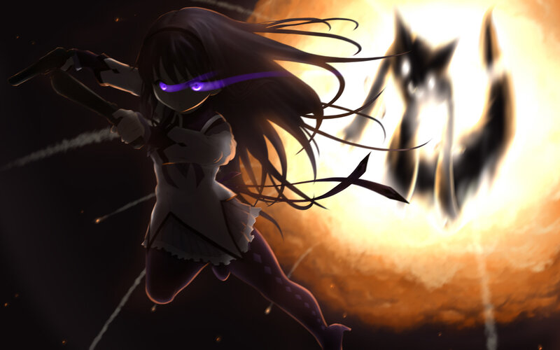 anime girl with glowing eyes