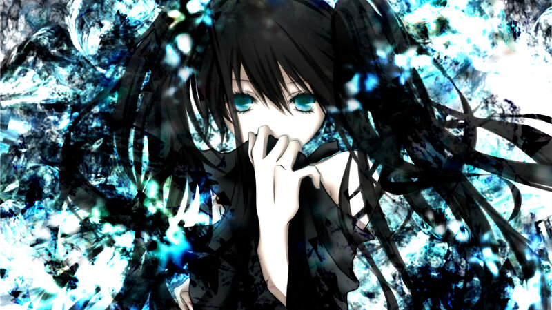 anime girl with glowing eyes