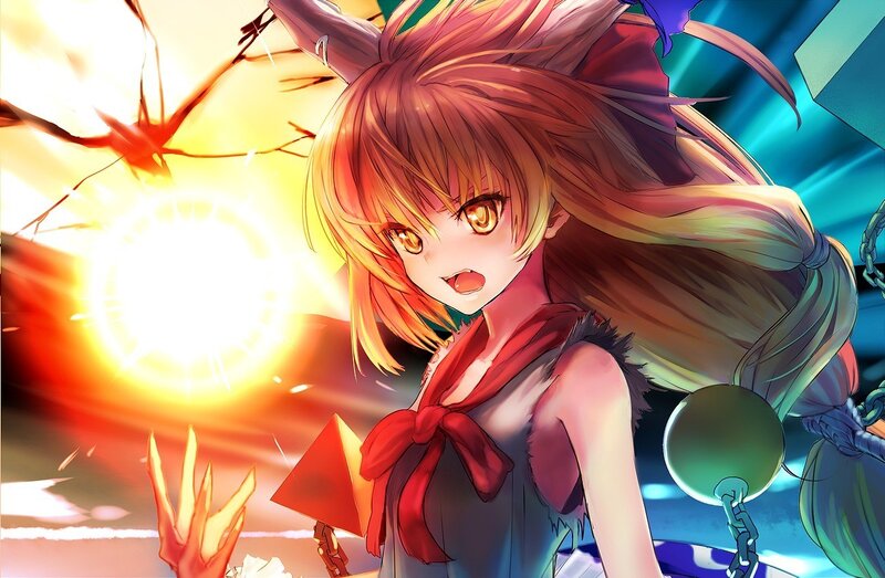 Anime girl with glowing eyes