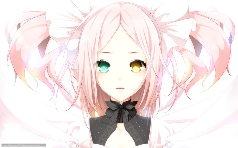 anime girl with glowing eyes