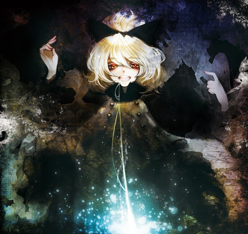 anime girl with glowing eyes