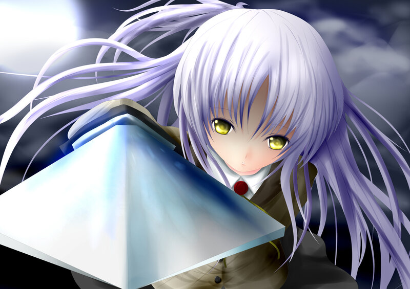 anime girl with glowing eyes