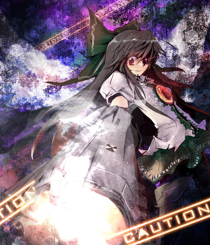 anime girl with glowing eyes