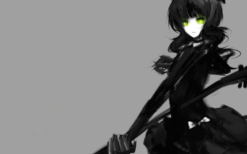 anime girl with glowing eyes