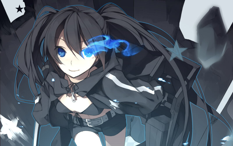 anime girl with glowing eyes
