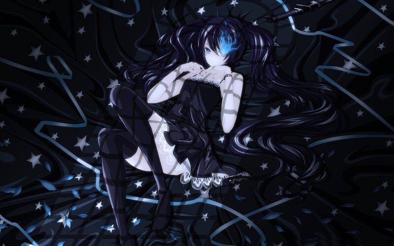 anime girl with glowing eyes