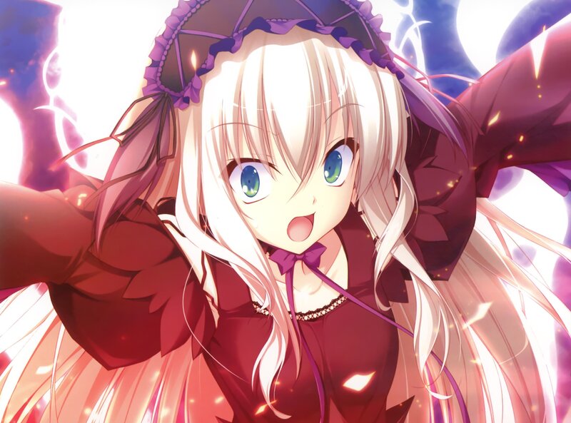 anime girl with glowing eyes