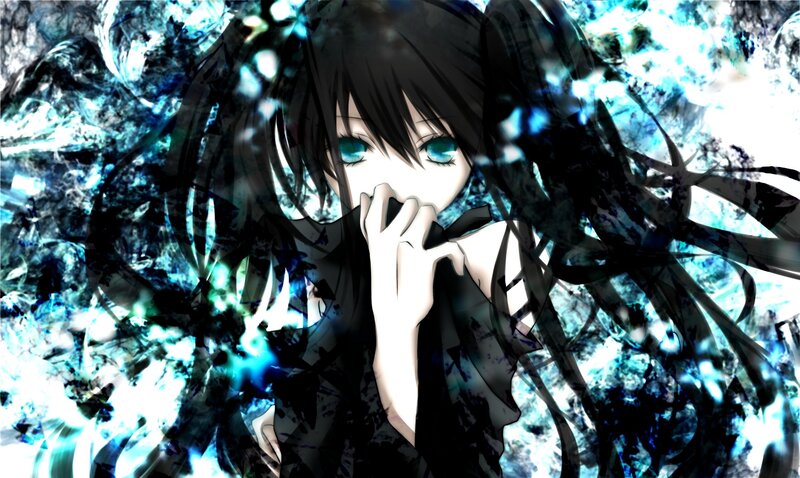 anime girl with glowing eyes