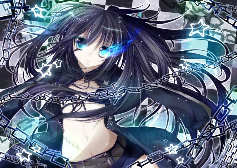 Anime girl with glowing eyes