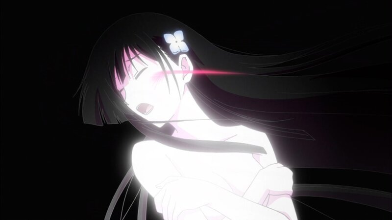 anime girl with glowing eyes