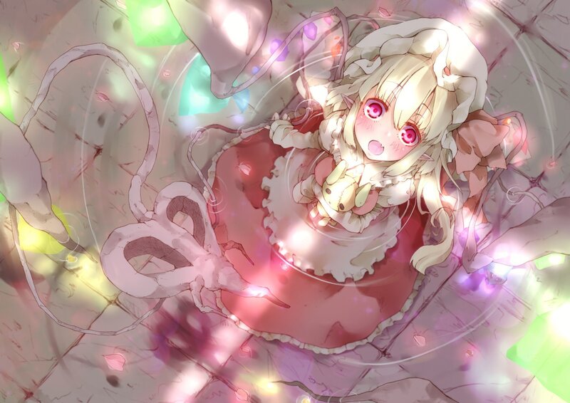 anime girl with glowing eyes