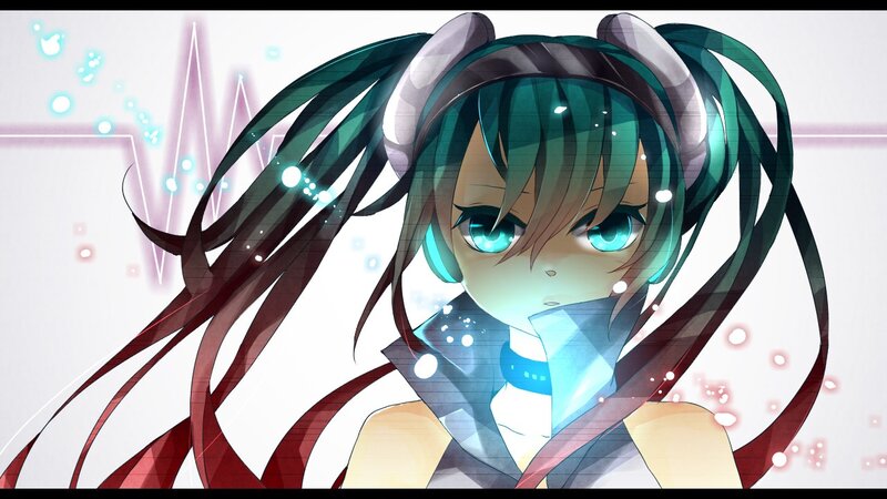 anime girl with glowing eyes