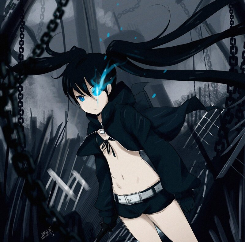 anime girl with glowing eyes