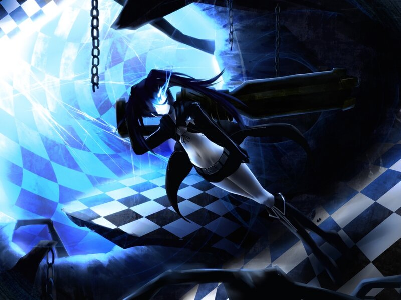 Anime Girl with Glowing Eyes — Blue, Dramatic, Digital Art
