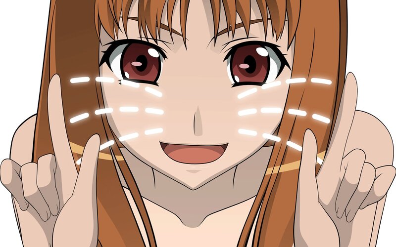 anime girl with glowing face lines
