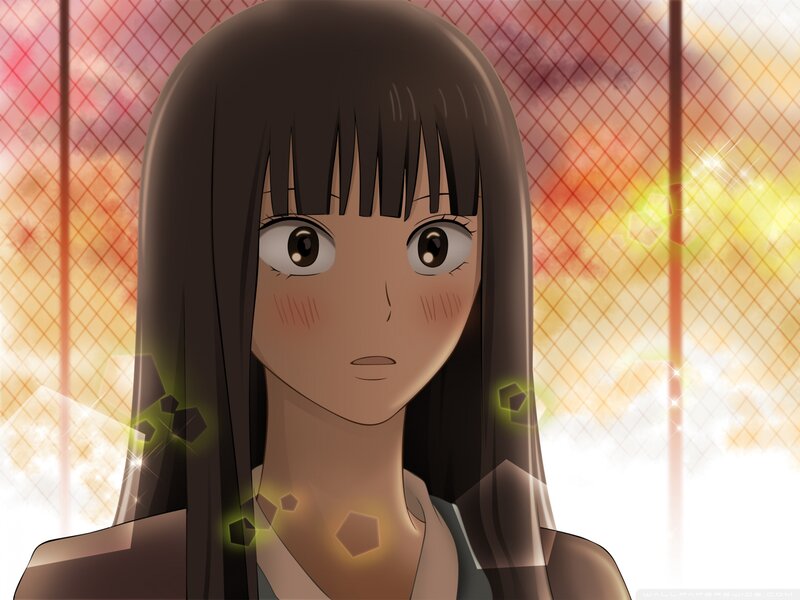 Anime Girl with Glowing Fragments