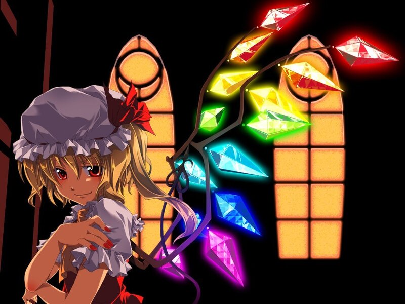 anime girl with glowing gems