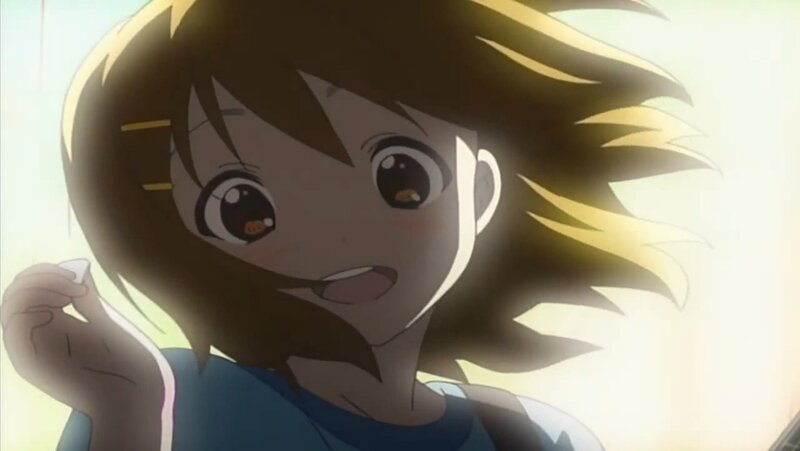 anime girl with glowing hair