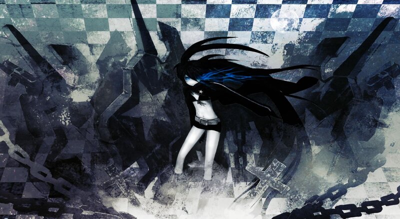 anime girl with glowing hair