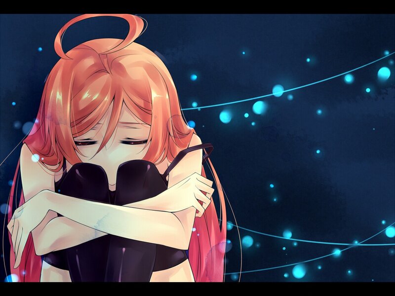 anime girl with glowing halo