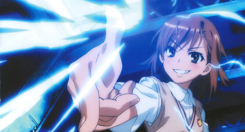 anime girl with glowing hand