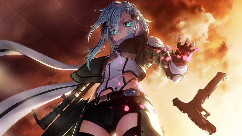 Anime Girl with Glowing Hand — Blue, Dramatic