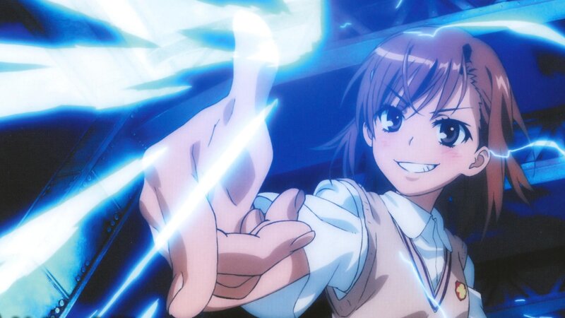 Anime Girl with Glowing Hand — Blue, Energetic