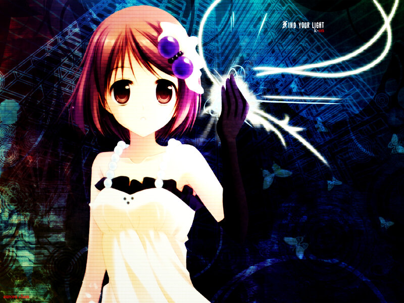 Anime Girl with Glowing Hand — Blue