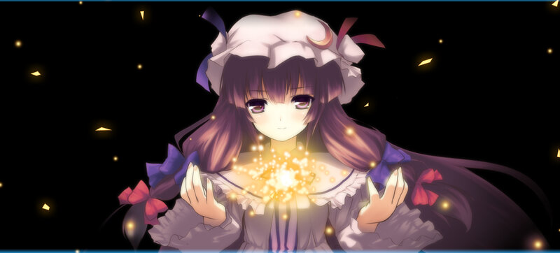 anime girl with glowing hands