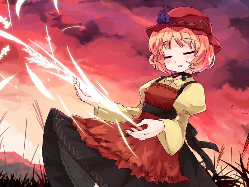Anime girl with glowing hands