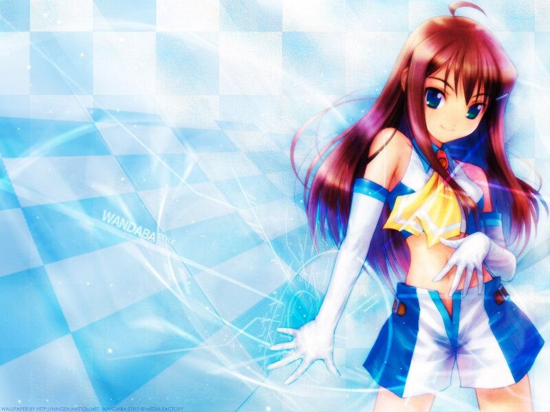 anime girl with glowing hands
