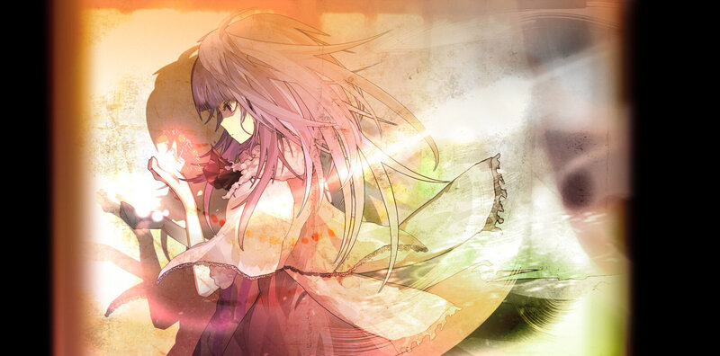 anime girl with glowing hands