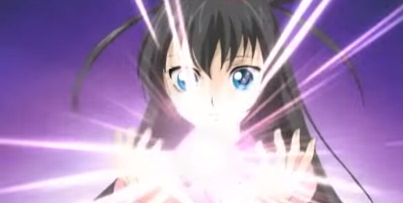 Anime Girl with Glowing Hands — Purple, Dramatic