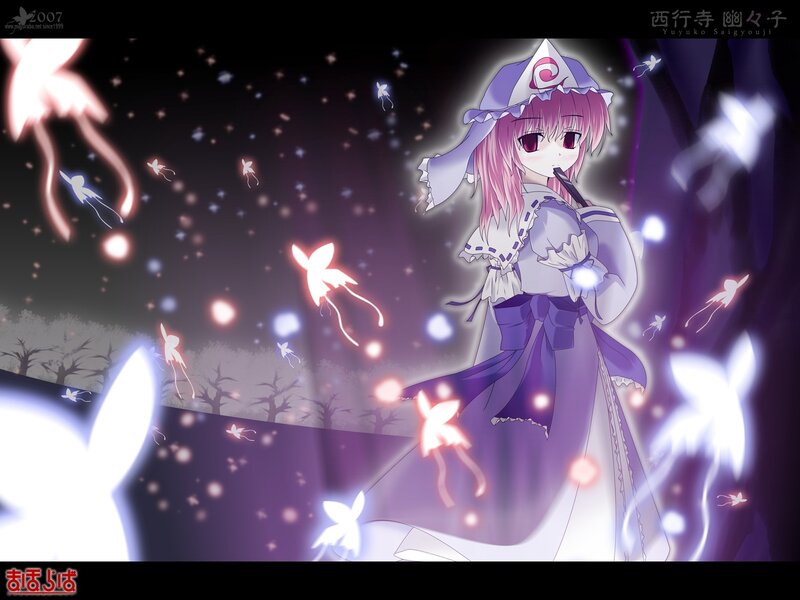 Anime Girl with Glowing Insects